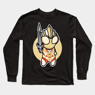 Ultraman Trigger, Glitter Trigger Eternity Chibi Style Kawaii Long Sleeve T-Shirt